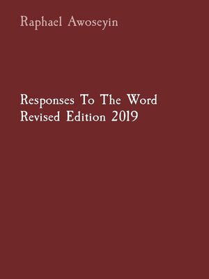 cover image of Responses to the Word   Revised Edition 2019